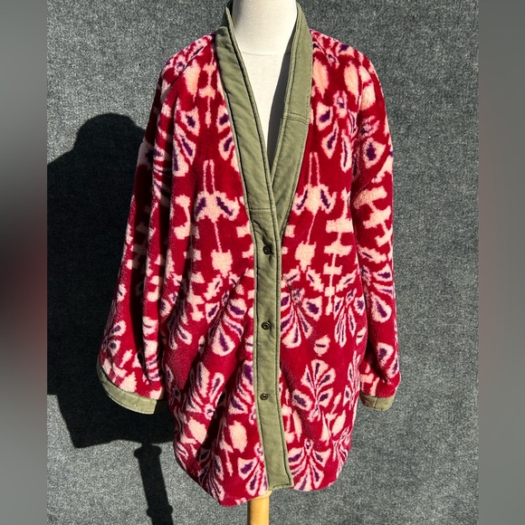 Free People We The Free Vivid Dreams Faux Fur Kimono Jacket - Picture 7 of 16